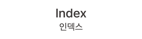 Index 인덱스